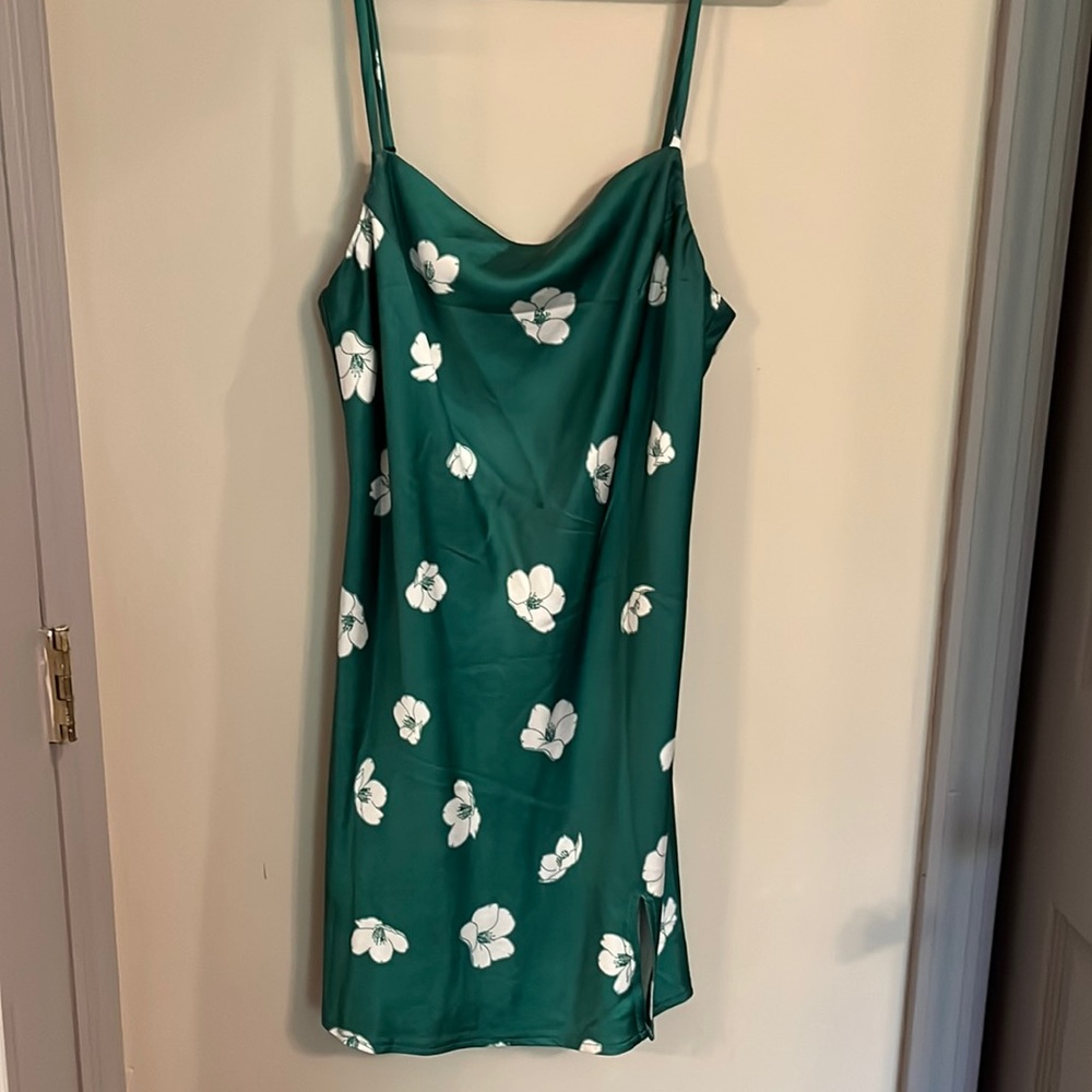 Princess Poly Green Mini Slip dress